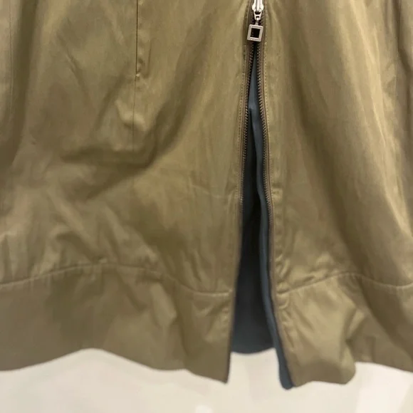 SARAH pacini green brown and grey dress with zipper size 0 - Picture 9 of 12